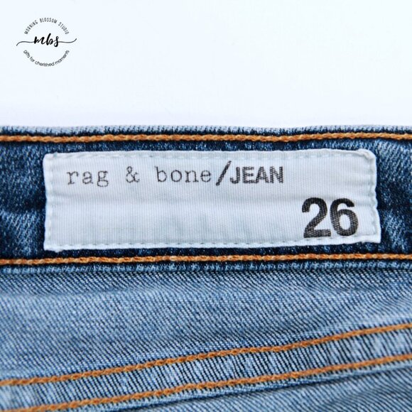Rag & Bone Dre Low Waist Capri Raw Hem Jeans Blue Women 26 - Picture 8 of 10